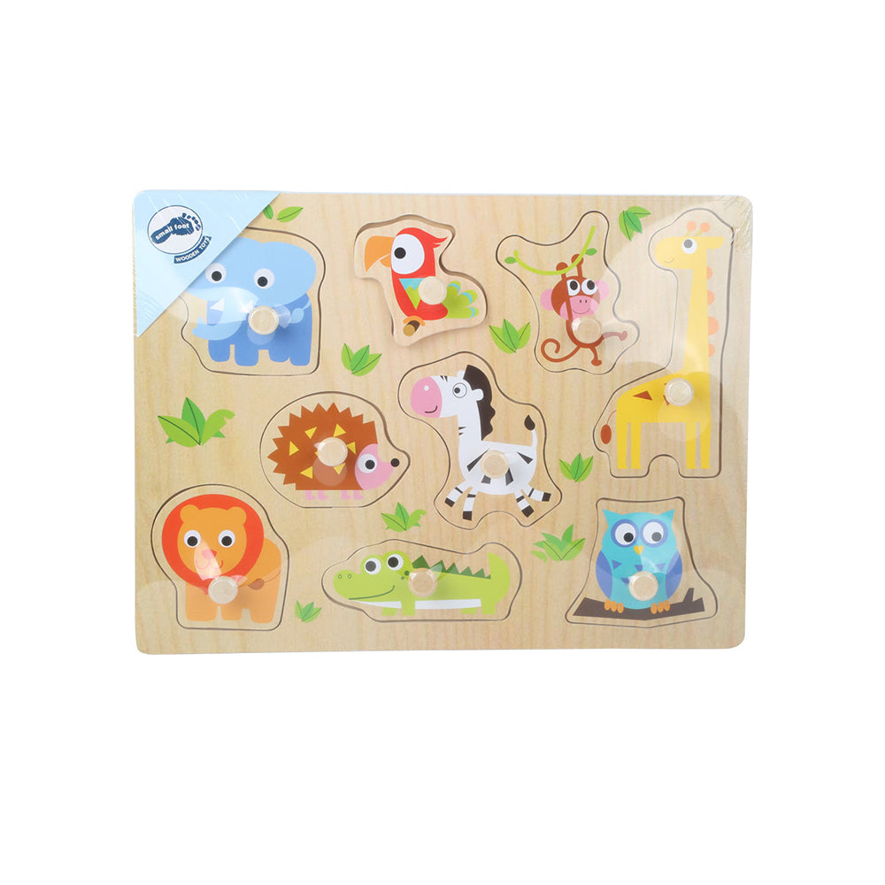 Holz-Setzpuzzle mit Zootieren