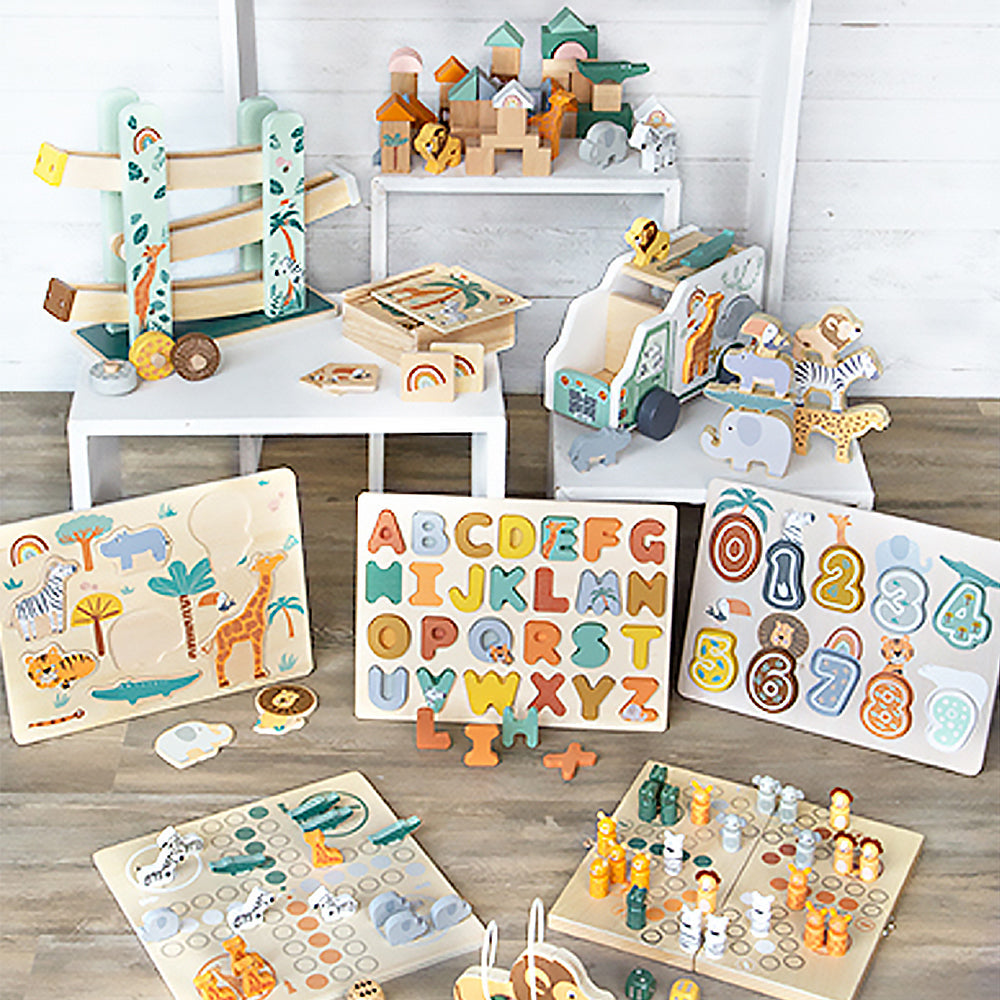 Gemüse-Schneideset aus Holz für die Kinderküche